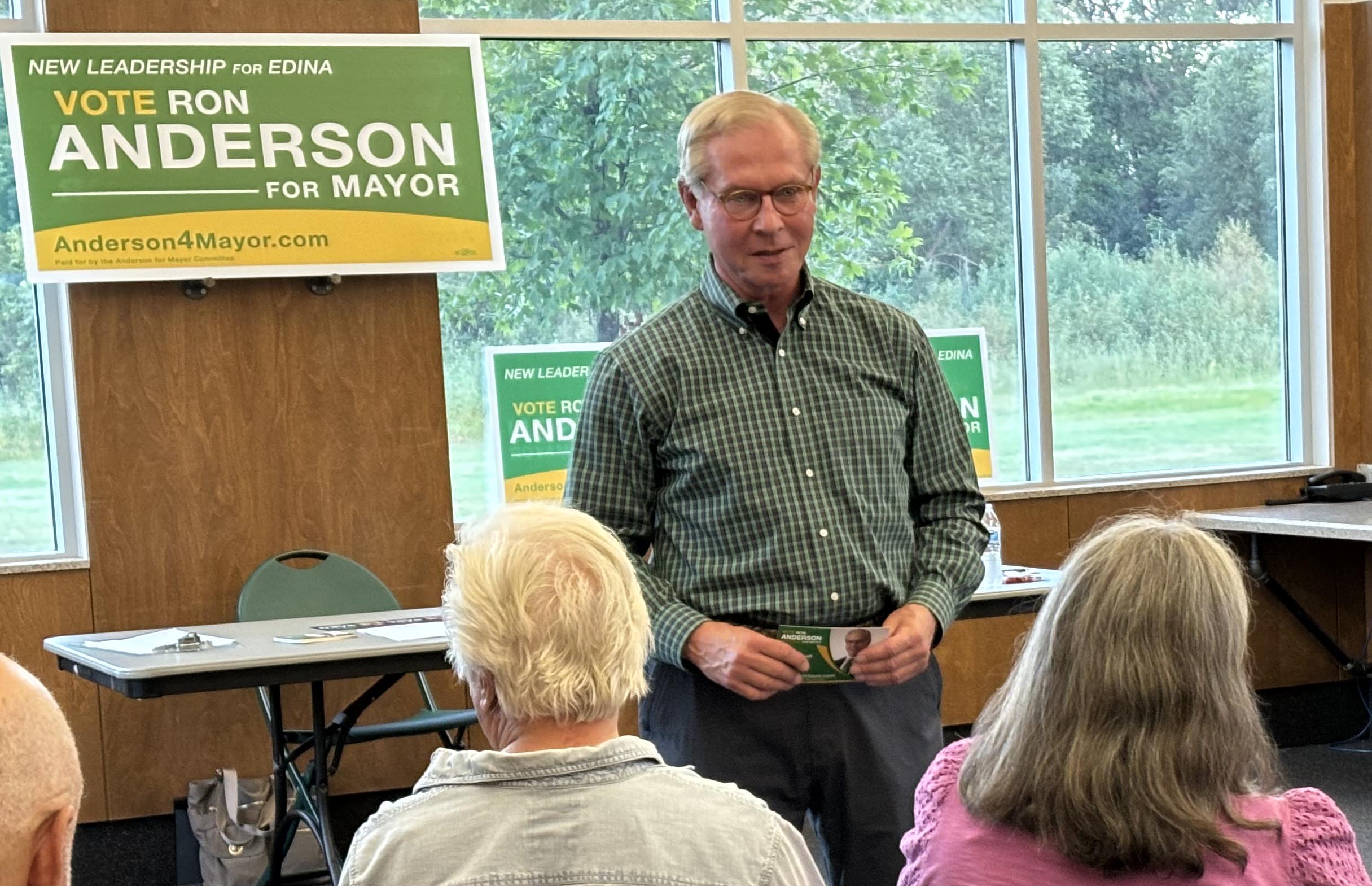 Ron Anderson is running for mayor of Edina